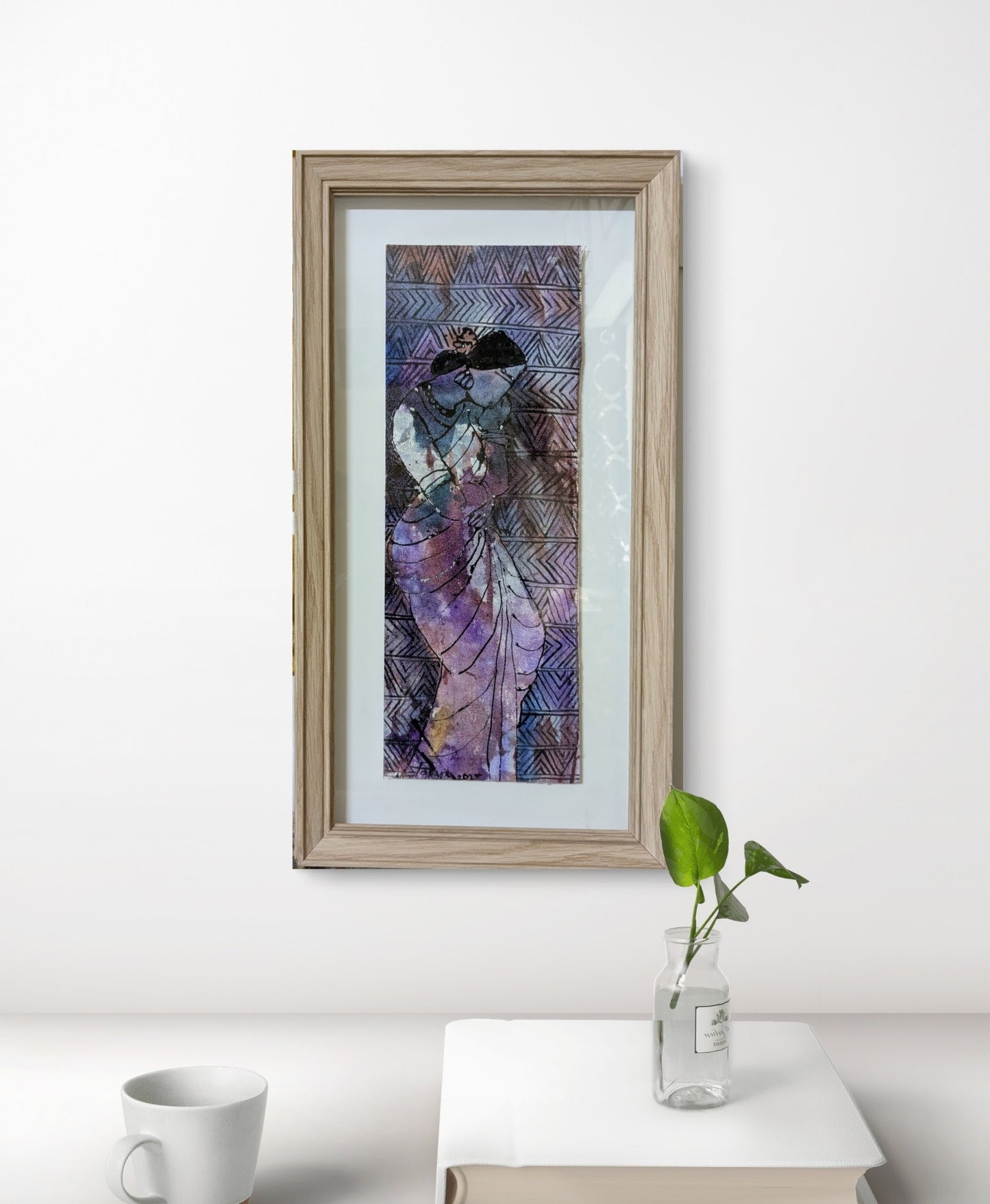 She is 8 | 7x18 | Mixed Media