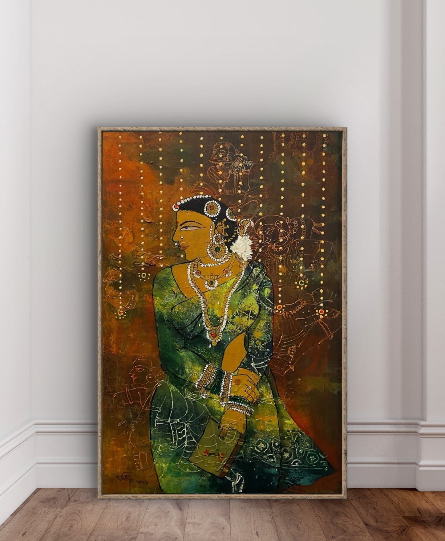 Glimmering Green | 24x36 | Acrylic