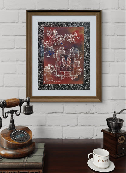 Sacred pond | 12x16 | Mixed Media
