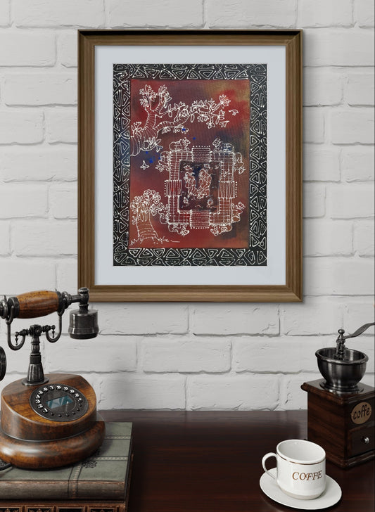 Sacred pond | 12x16 | Mixed Media
