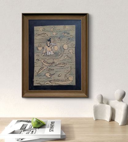 Fishing 2 | 12x16 | Mixed Media