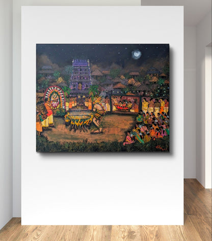 Amman Temple Festival | 36x30 |Acrylic