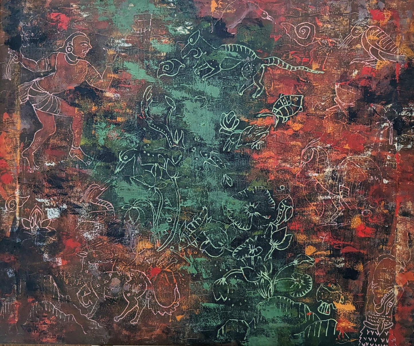 India to Indonesia | 36x30 | Abstract