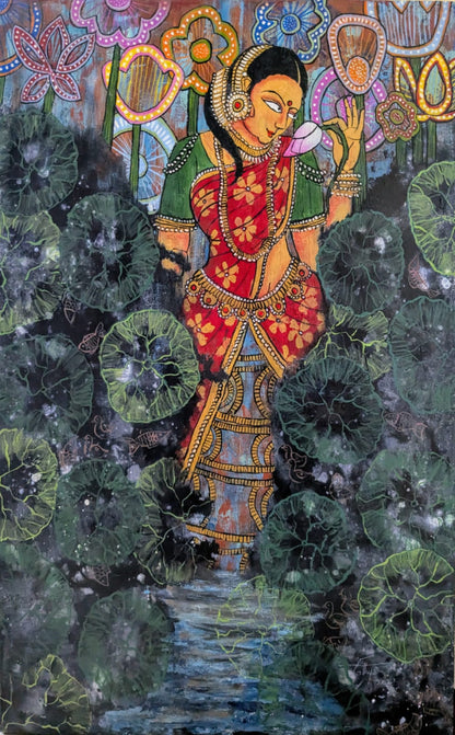 Beautiful Life, acrylic on canvas, 24x36 inches — original artwork by Sathya N Prabhu