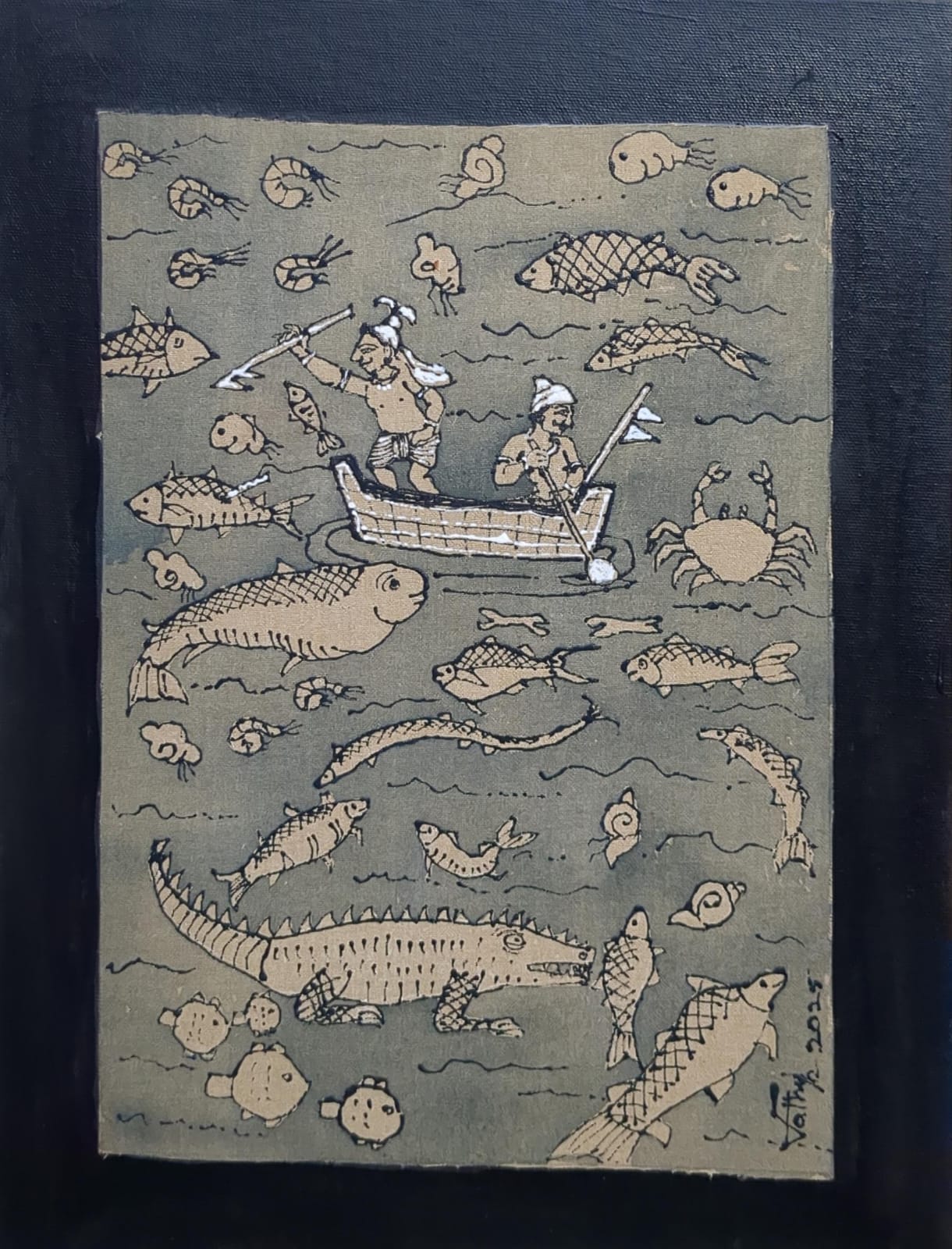 Fishing 1 | 12x16 | Mixed Media