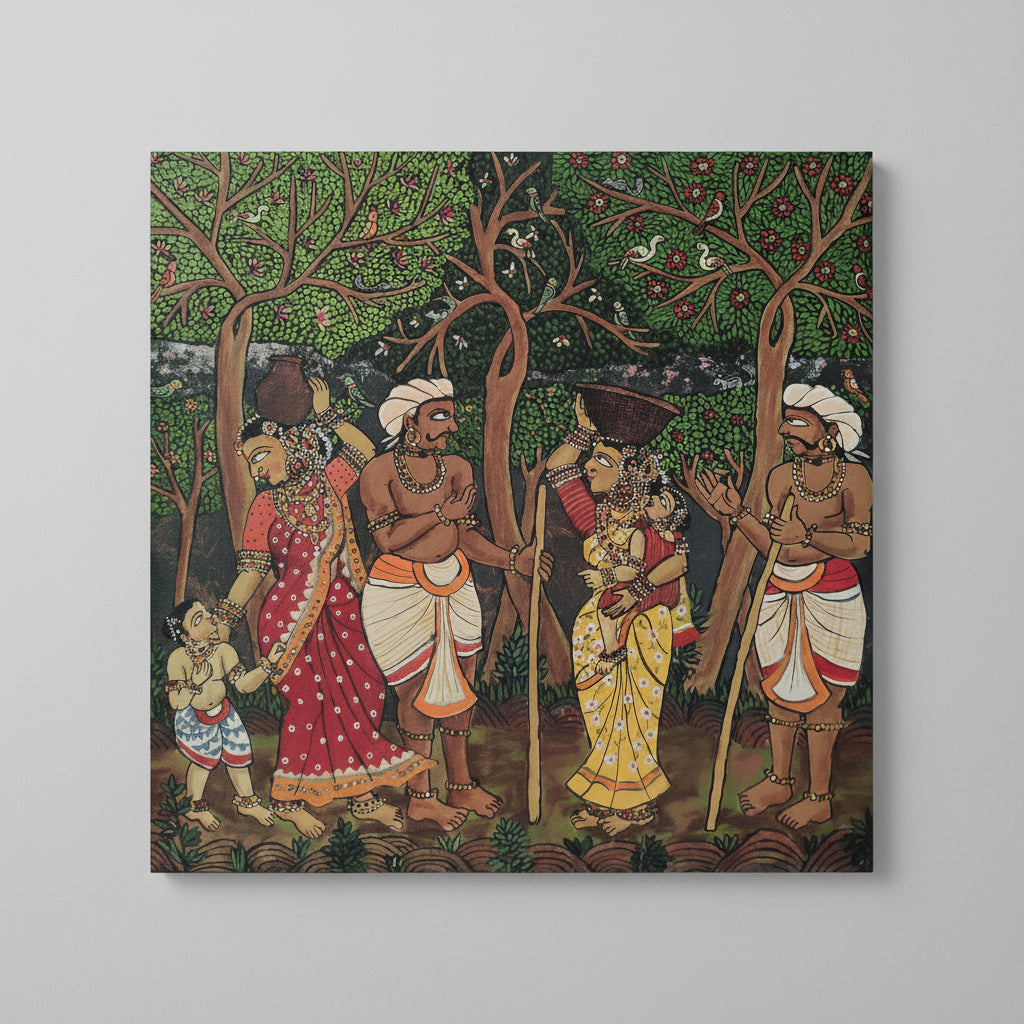 On the Way, acrylic on canvas, 24x24 inches — original artwork by Sathya N Prabhu