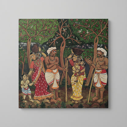 On the Way, acrylic on canvas, 24x24 inches — original artwork by Sathya N Prabhu