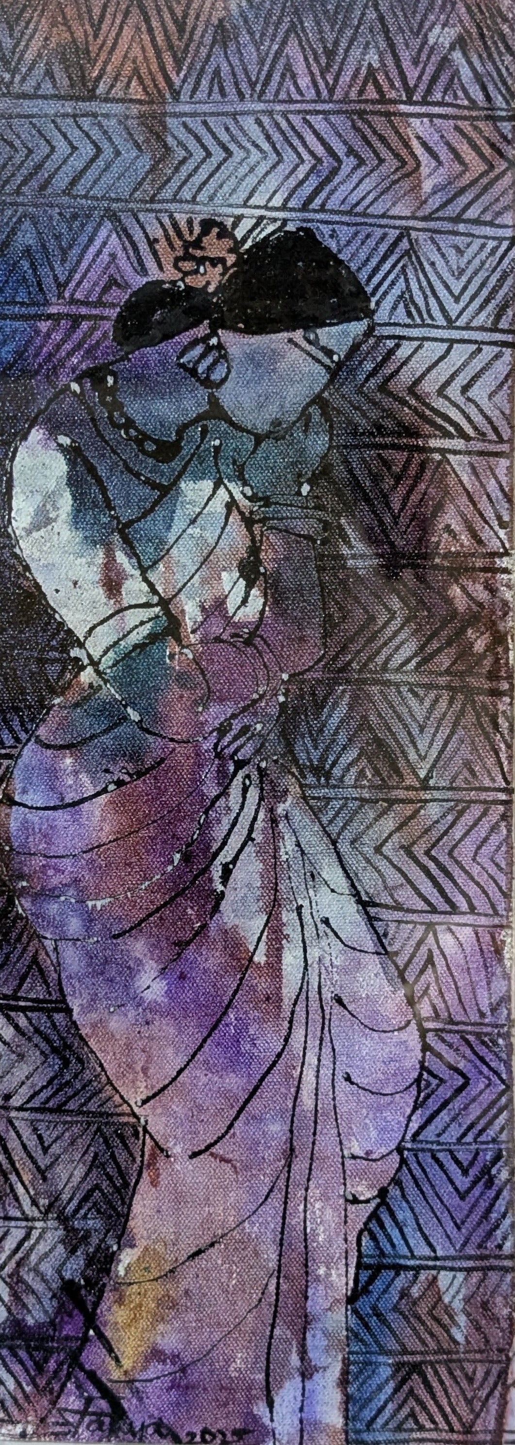 She is  8 | 7x18 | Mixed Media