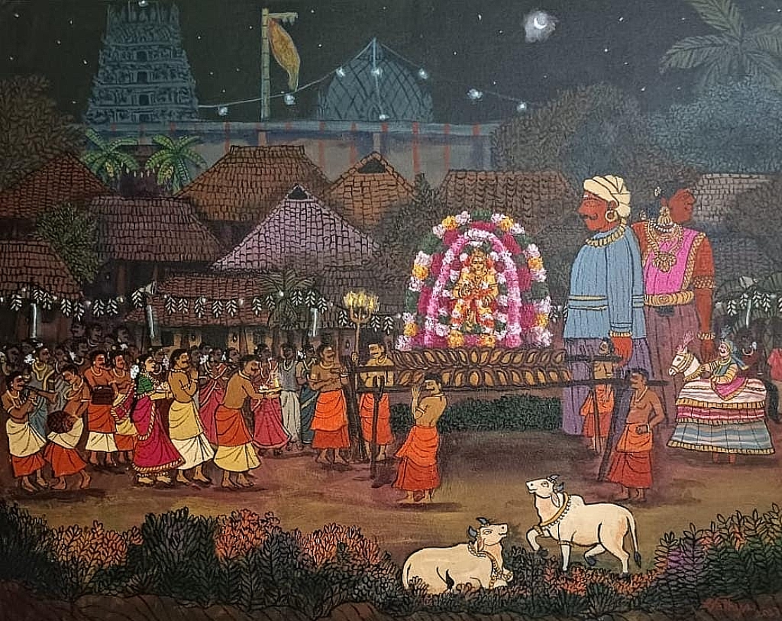 Sathya N Prabhu_Chithirai Car Festival_Acrylic on Canvas_24x30 inches_2023